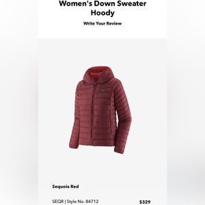 Patagonia puffer down jacket